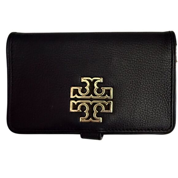 Tory Burch Black Leather Wristlet Wallet Clutch - Picture 16 of 17